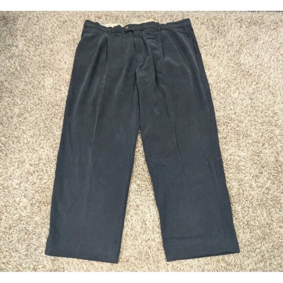 Tommy Bahama Pants Mens 36x30 (28" Inseam) Blue Silk Blend Pleated Straight Leg - Picture 1 of 6